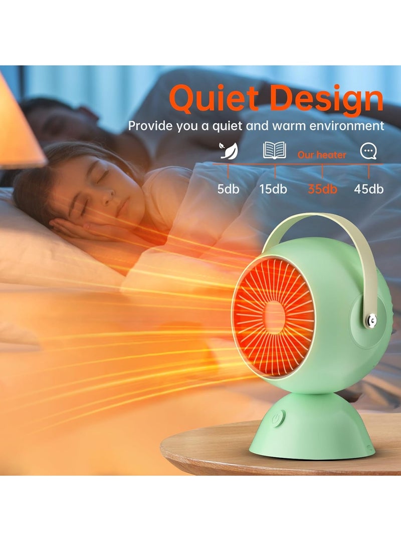 ارواق سخان صغير، تسخين سريع وموثوق، سخان كهربائي لسطح المكتب، سخان شخصي مدمج ومحمول بدون ضوضاء، سخان غرفة متين للمنزل والمكتب، (قطعة واحدة، وردي) - Image 2