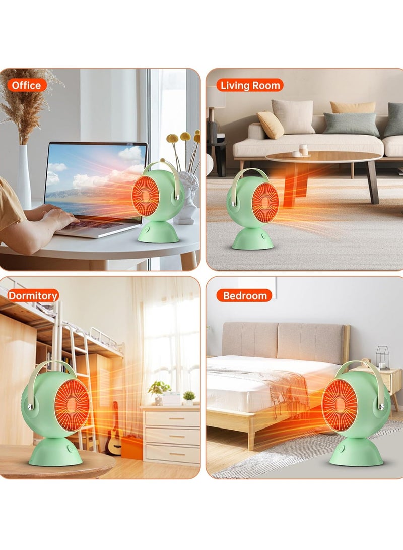 ارواق سخان صغير، تسخين سريع وموثوق، سخان كهربائي لسطح المكتب، سخان شخصي مدمج ومحمول بدون ضوضاء، سخان غرفة متين للمنزل والمكتب، (قطعة واحدة، وردي) - Image 5