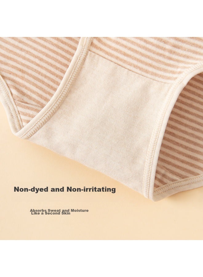 Top melon Ding Guagua Women's Mid-waist Striped Cotton Underwear 3-pack Cotton Striped 165 - Image 5