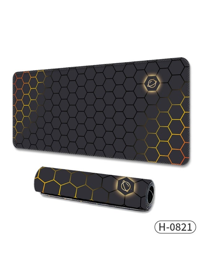 Miya Desk Mat, Black Gold Honeycomb Technology Extended Gaming Mouse Pad Large,120*60CM Mouse Pad with Non-Slip Base and Stitched Edge, Long Computer Keyboard Mouse Mat for Home Office Work - Image 1