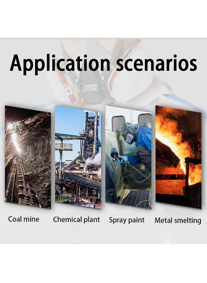 Red Leaf Respirator Mask Reusable Half Face Cover Gas Mask with Safety Glasses, Paint Face Cover Face Shield with Filters for Painting, Welding, Polishing, Woodworking and Other Work Protection (Medium) - Image 4