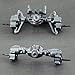 DashRC Aluminum Portal Axles Set for 118 RC Rock Crawler Redcat Ascent18 Front Rear Axles with Steel Gears Aluminum Housing Servo Mount Steering Links Upgrade Kit - Image 4