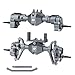 DashRC Aluminum Portal Axles Set for 118 RC Rock Crawler Redcat Ascent18 Front Rear Axles with Steel Gears Aluminum Housing Servo Mount Steering Links Upgrade Kit - Image 2