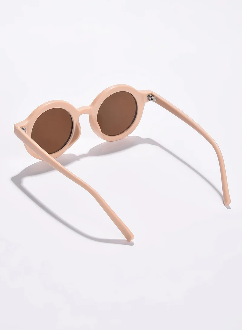 Haute Sauce  Brown Lens Pink Round Sunglasses  | Best Price UAE