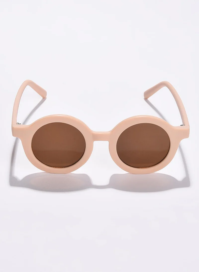 Haute Sauce  Brown Lens Pink Round Sunglasses  | Best Price UAE
