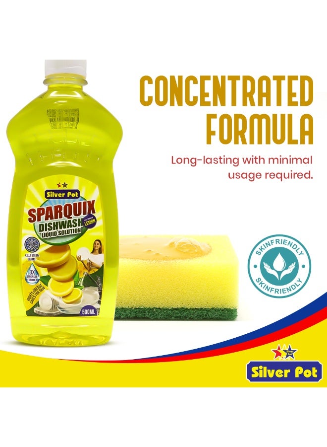 Silver Pot Lemon Dishwashing Liquid 500ml - Image 4