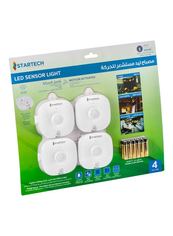 StarTech 4-Piece Energy Saving Motion-Activated Rotatable LED Sensor Light White - Image 2