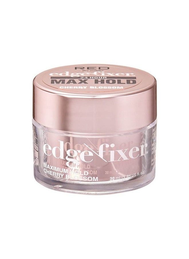 Red by Kiss Edge Fixer 24 Hour Maximum Hold Edge Wax No Flaking Biotin B7 Infused Hair Gel 1.01 Fl.Oz (Cherry Blossom)  - Image 2