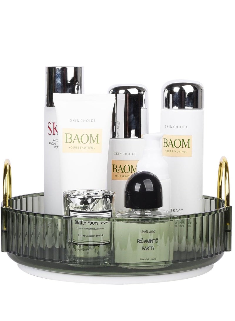 شاربدو منظم مكياج دوار للزينة، العناية بالبشرة عالية السعة، تخزين المكياج الشفاف، منظم العطور، منظم مستحضرات التجميل على سطح الطاولة 360 درجة - Image 1