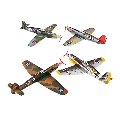 Fun Express Large World War 2 Fighter Plane Gliders Set of 12 Axis and Allies Toys - Image 1
