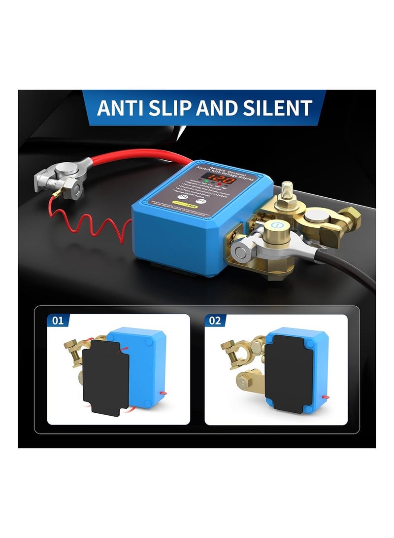 MVAQKLM  240A 12V Remote Battery Disconnect Switch with LED Voltage Display, Automatic Power Shut-Off Anti-Theft Kill Switch for Car, Truck, Boat - Image 5