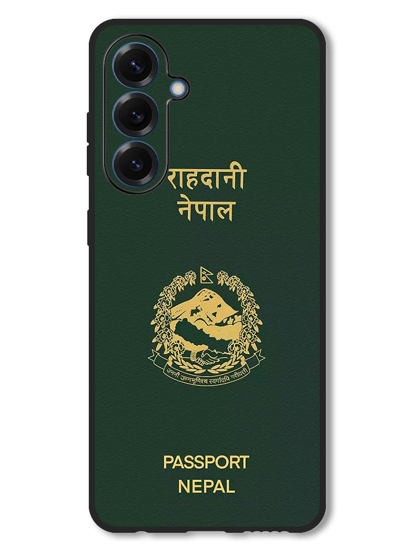 Theodor Case Compatible with Samsung Galaxy A26 Protection Shockproof Bumper Cover Nepal Passport - Image 1