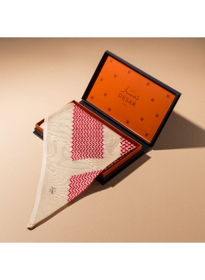 دسار شماغ دسار شتوي احمر بيج 2025 - Image 1