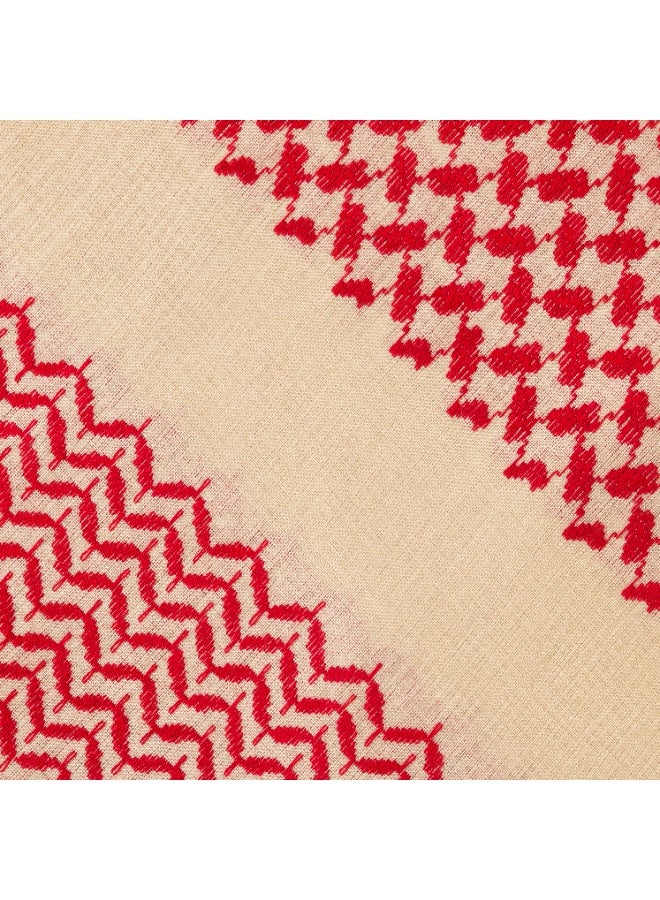 دسار شماغ دسار شتوي احمر بيج 2025 - Image 5