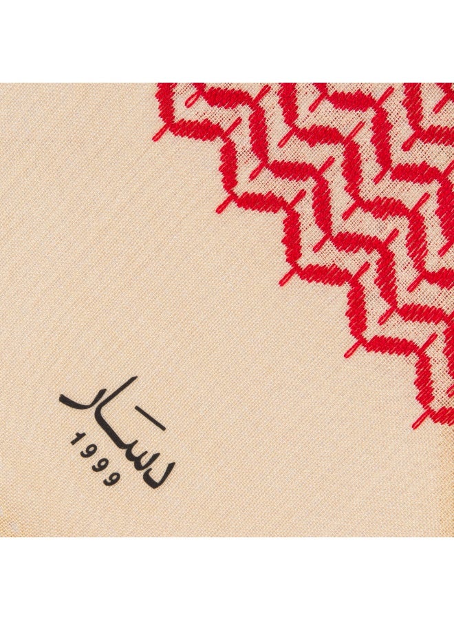 دسار شماغ دسار شتوي احمر بيج 2025 - Image 3