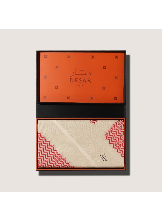 دسار شماغ دسار شتوي احمر بيج 2025 - Image 2