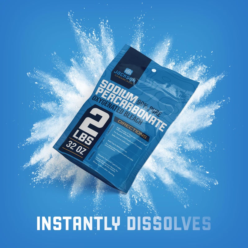 Sodium Percarbonate 2 lb - Chlorine-Free Laundry Booster, Eco-Friendly Stain & Odor Remover, Multipurpose Cleaner - Oxygenated Bleach Powder - Image 5