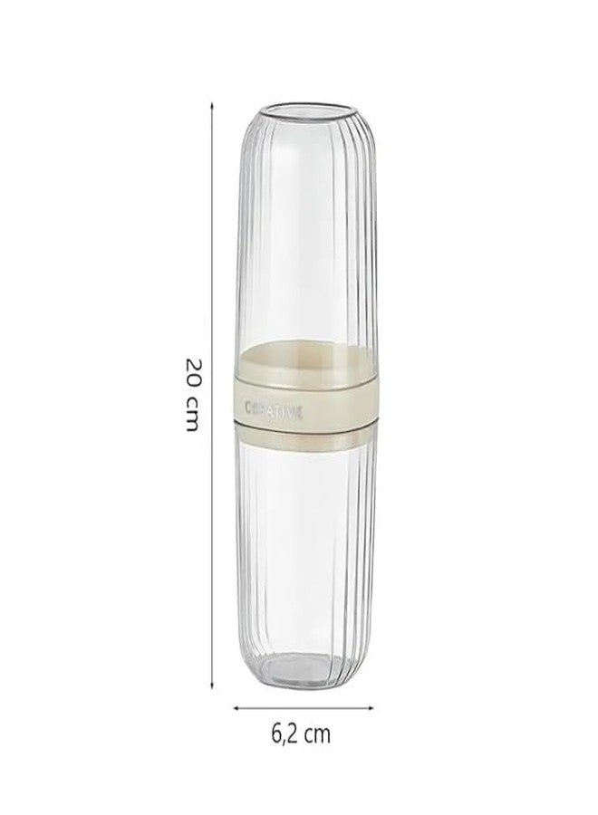 BIRZAR Portable Transparent Toothbrush Cover case Toothbrush Holder & Anti-Bacterial Tooth Brush Holder Bathroom | Germ Protection,(Multicolor) (RANSPARENT Toothbrush CASE 1 pcs) - Image 2