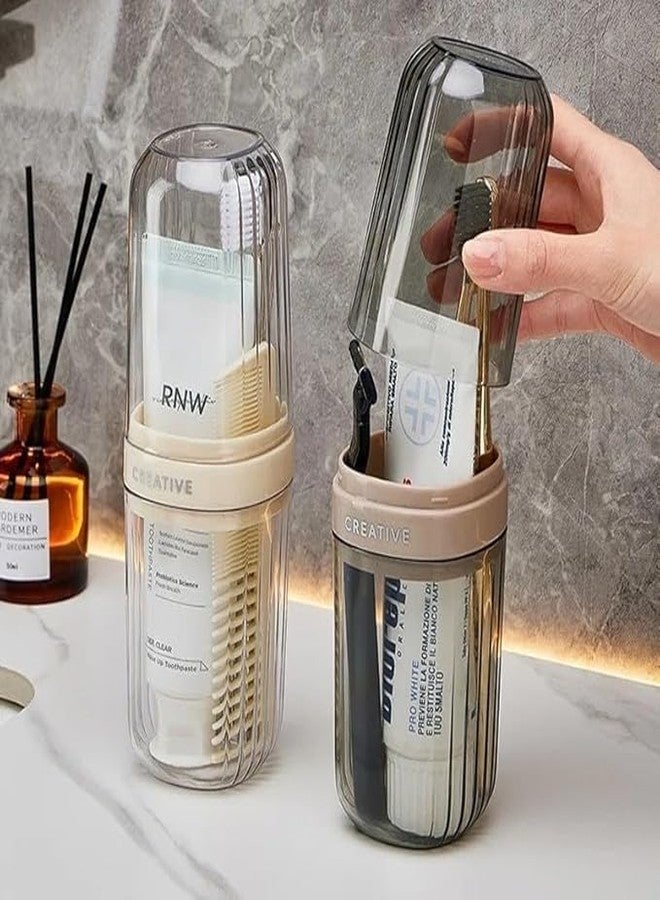 BIRZAR Portable Transparent Toothbrush Cover case Toothbrush Holder & Anti-Bacterial Tooth Brush Holder Bathroom | Germ Protection,(Multicolor) (RANSPARENT Toothbrush CASE 1 pcs) - Image 1
