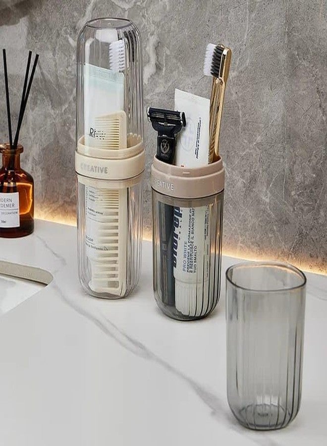 BIRZAR Portable Transparent Toothbrush Cover case Toothbrush Holder & Anti-Bacterial Tooth Brush Holder Bathroom | Germ Protection,(Multicolor) (RANSPARENT Toothbrush CASE 1 pcs) - Image 3