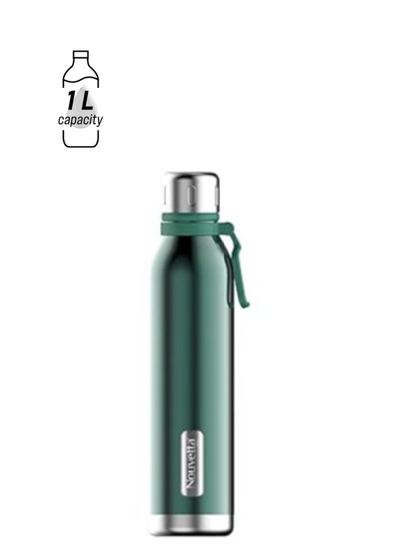 Atlasware Nouvetta Spice Double Wall Stainless Steel Flask Bottle, 1000 ml- Green  - Image 1