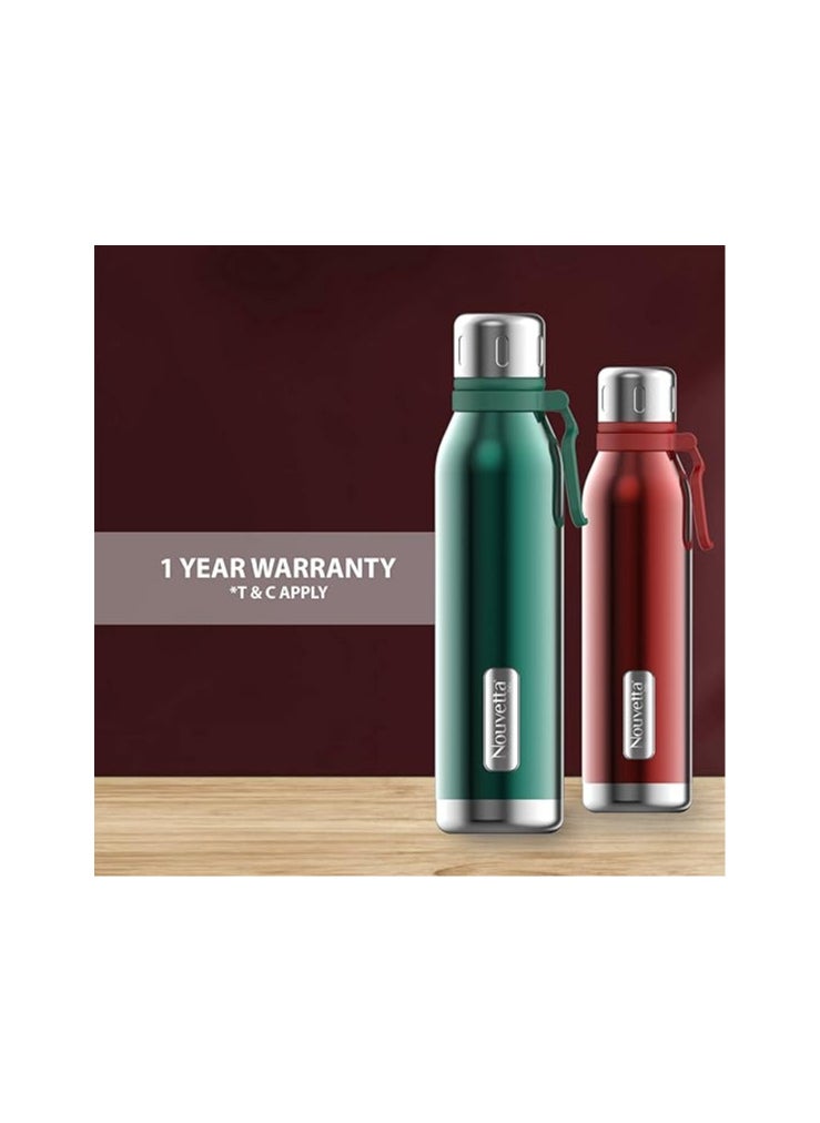 Atlasware Nouvetta Spice Double Wall Stainless Steel Flask Bottle, 1000 ml- Green  - Image 4