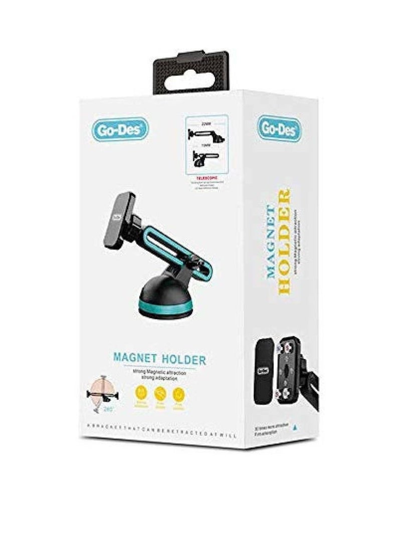 GO-DES GD-HD637 Adjustable Neck Magnetic Car Phone Holder/Mount Black - Image 2