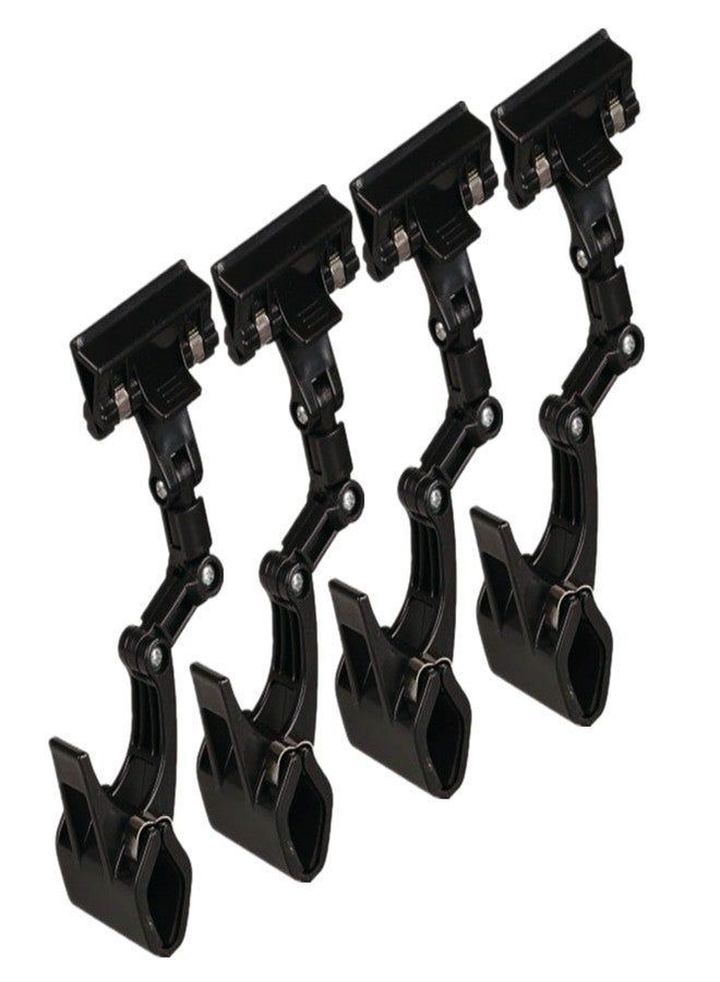 MeYouRow.C Documents Holder Foldable Adjustable Clip Copy Holder Paper Holder for Computer Monitor Canvas Typing,Artist Office Painting Supplies Accessory,Pack of 4 Flexible(Black) - Image 1