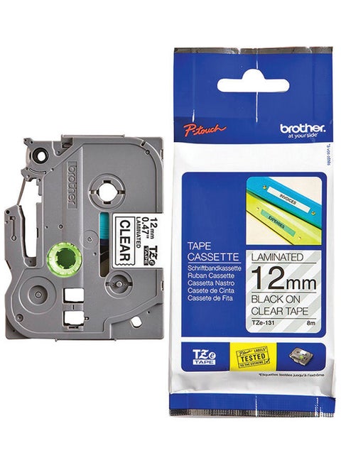 Tze-131 Label Tape Black/Clear