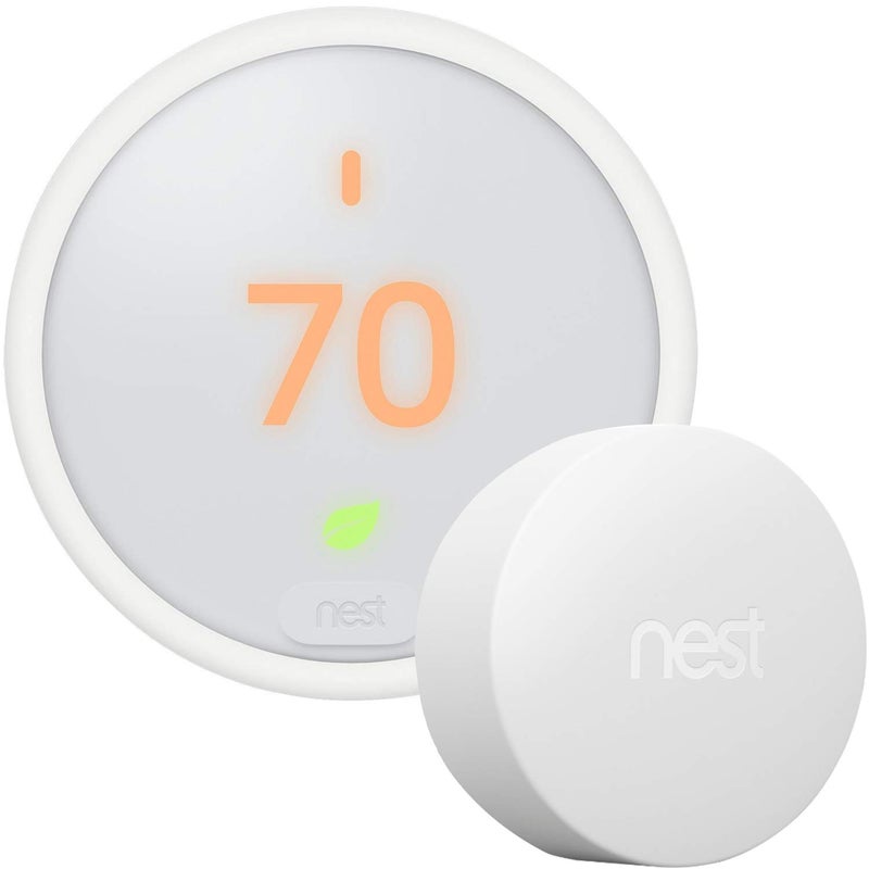 Google Nest Thermostat E Programmable Smart Thermostat for Home T4000ES 3rd Generation Nest Thermostat Frosted White Compatible with Alexa