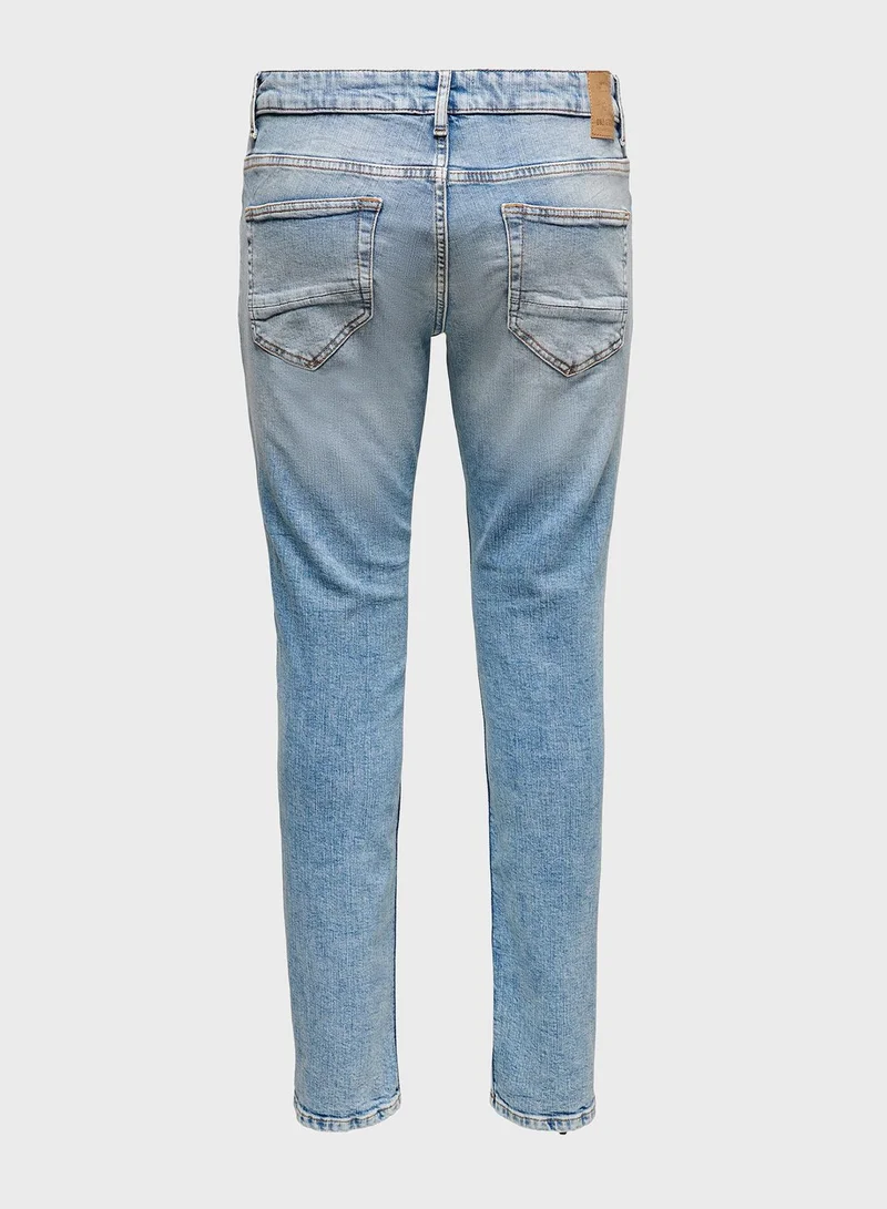 Only & Sons Light Wash Slim Fit Jeans