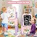Amagoing Easel for Kids Adjustable Standing Art Easel for Toddler Double Side White Chalk Board with Painting Accessories Birthday Christmas Gift for Little Girls and Boy Age 3 4 5 Pink - Image 3