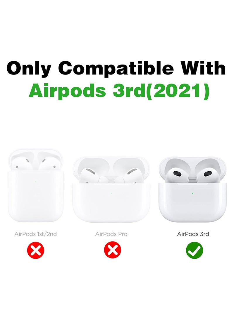 عام حافظة Airpods 3 (الجيل الثالث) ناعمة من السيليكون بتصميم كرتوني ثلاثي الأبعاد مضحك، مع شخصيات كيوت ومجموعة حلقة مصممة للأطفال والفتيان والفتيات والمراهقين (المُصدرة في 2021). - Image 2