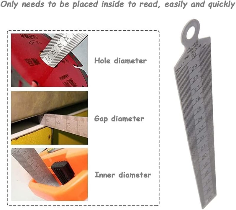 Utoolmart 15-30mm Taper Guage Feeler Welding Gauge Gap Hole Measuring Tool Inch & Metric 1 Pcs - Image 4