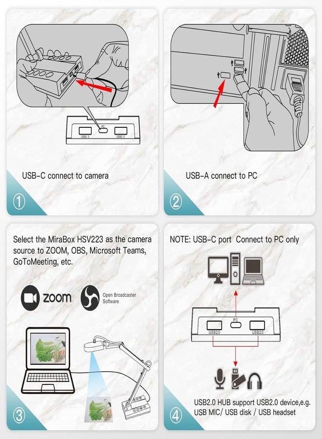 كاميرا TreasLin لتوثيق المستندات، كاميرا USB بدقة 10 ميجابكسل للمعلمين، كاميرا علوية للتعلم عن بعد، عروض تقديمية صفية، دروس فنية، تدريس عبر الإنترنت مع إضاءة LED قابلة للتعديل بزاوية دوران متعددة - Image 4