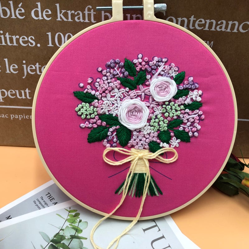 Cross Stitch Kit: Water Soluble Printed Pattern, Beginner Friendly Guide - Cotton & Hemp Material, Beautiful Designs for Home Decoration, Meaningful Gifting - Image 2