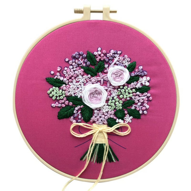 Cross Stitch Kit: Water Soluble Printed Pattern, Beginner Friendly Guide - Cotton & Hemp Material, Beautiful Designs for Home Decoration, Meaningful Gifting - Image 1