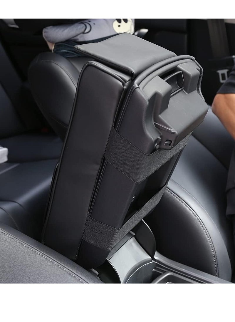 SYOSI Auto Center Console Armrest Pillow Car Armrest Cover Memory Foam Car Armrest Cushion with Cup Holder and Phone Holder Storage Bag Car Armrest Cushion Universal for Most Car  - Image 4