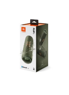 JBL Flip 6 Portable IP67 Waterproof Speaker With Bold Original Pro Sound Green  - Image 4
