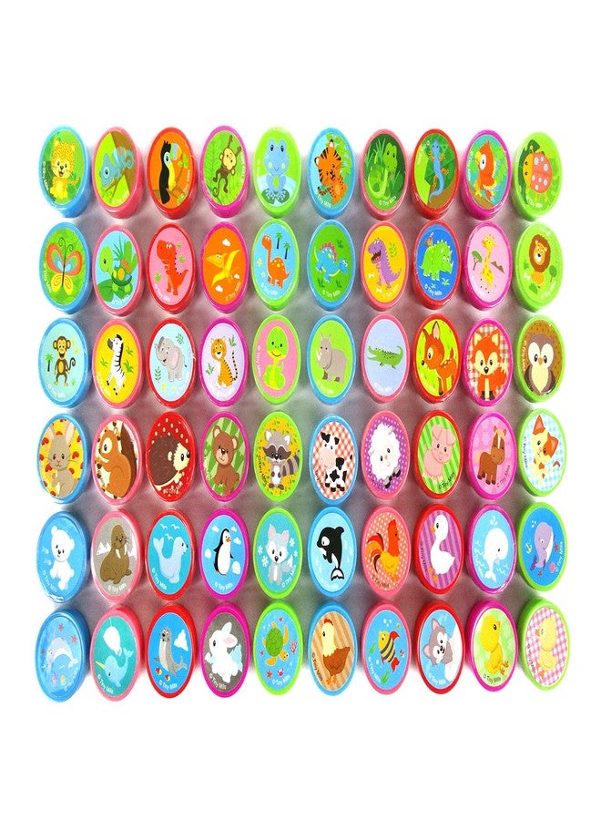 TINYMILLS 60 Pcs Animals Assorted Stampers for Kids with 60 Different Designs Party Favor Goodie Bag Prizes Classroom Rewards Pinata Filler Arts and Crafts for Kids - Image 3