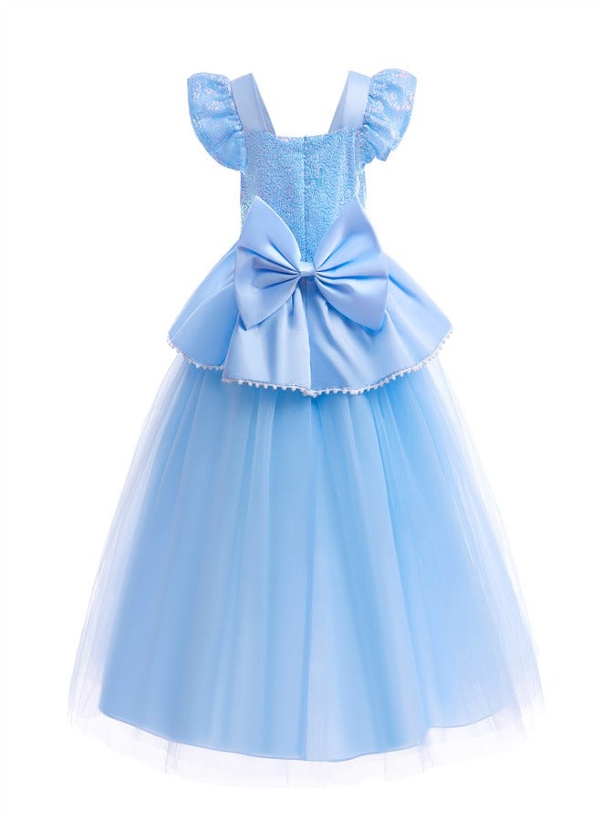 Loquat Sequin patchwork mesh puffy princess skirt  - Image 2