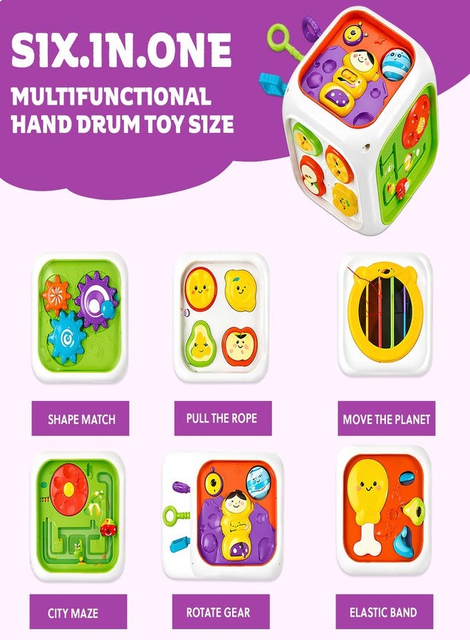 ToyTastic Baby Activity Cube Toy, 6-in-1 Montessori Learning Cube for Toddlers, Sensory Busy Board with Gears, Beads, Shape Sorter & Educational Developmental Toy for Infants 12+ Months - Image 2