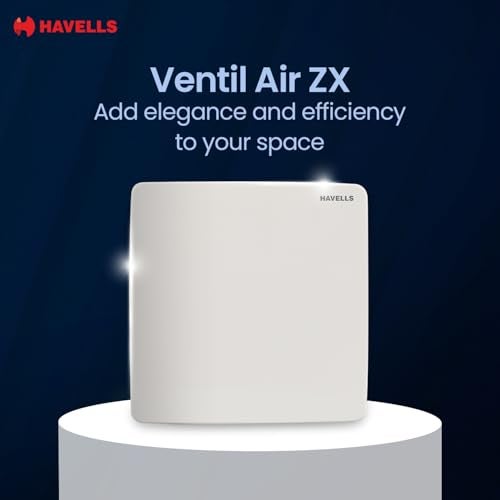 Havells مروحة هافيلز 150 مم فينتيل إير ZX | سحب هواء قوي، جسم مقاوم للصدأ وستائر حماية من الغبار | مناسبة للحمام والمطبخ والمكتب، ضمان لمدة 2 سنة | (عبوة من 1، أبيض) - Image 2