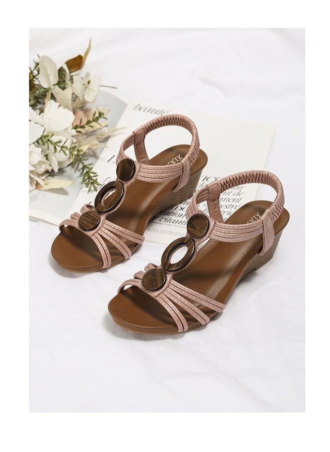 SIKETU Women's Summer New Retro Fashion  Roman Wedge Sandals  - Image 2