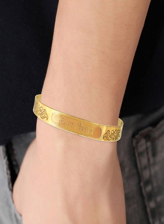Superstore18 Pure Brass Om Namah Shivay Kada Hindu Temple Jewellery Men Women (SST8184KDNI) - Image 5