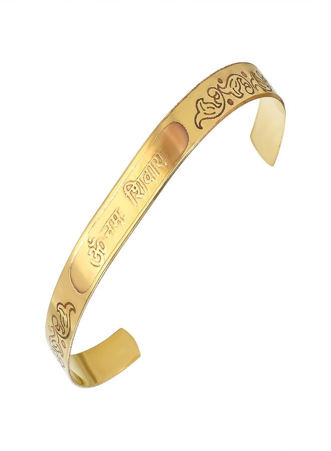 Superstore18 Pure Brass Om Namah Shivay Kada Hindu Temple Jewellery Men Women (SST8184KDNI) - Image 1