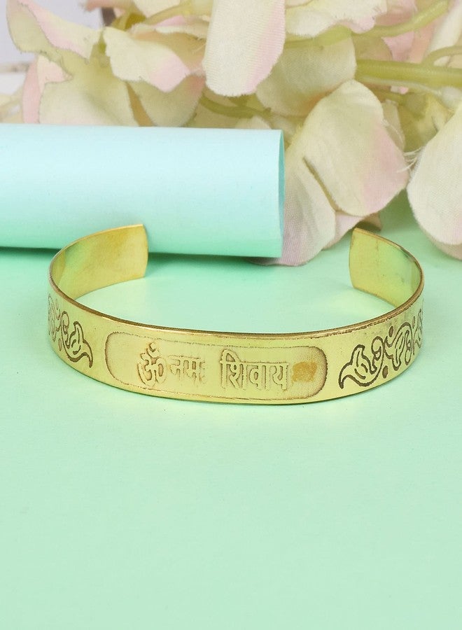 Superstore18 Pure Brass Om Namah Shivay Kada Hindu Temple Jewellery Men Women (SST8184KDNI) - Image 4