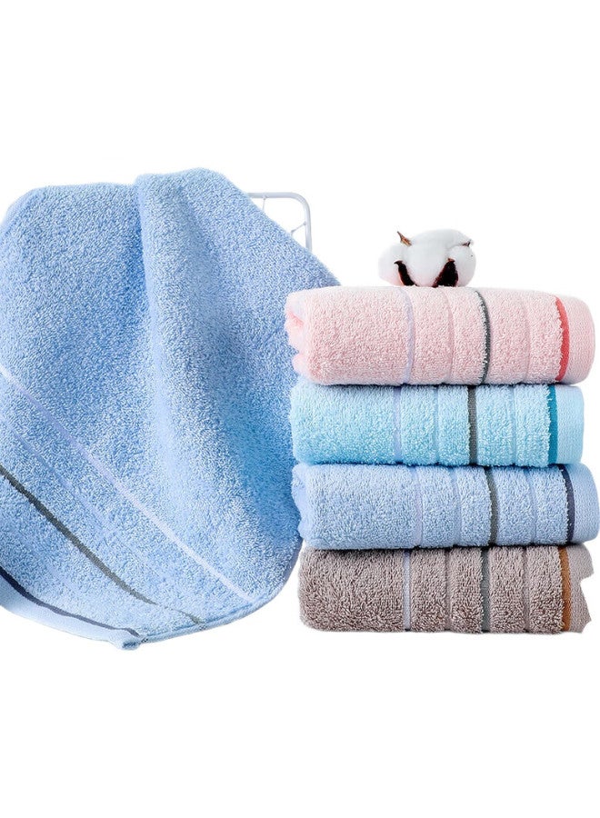 Grace A-Class Pure Cotton Towel, Thickened Face Towel, Solid Color Striped, For Home Use, Adult, Lint-Free, Bath And Face Towel, Pink, 80G - Image 2
