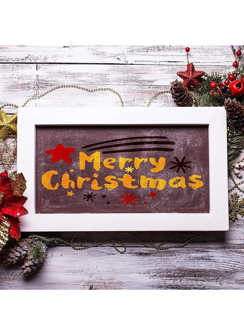 Usnyabni 9PCS Reusable Christmas Stencils for Painting - Stencil Set Includes Candy Cane/Christmas Tree/Snowflakes & Joy Stencil, Holiday Stencils for Wood Signs, Canvas, DIY Christmas Ornaments(Christmas)  - Image 5