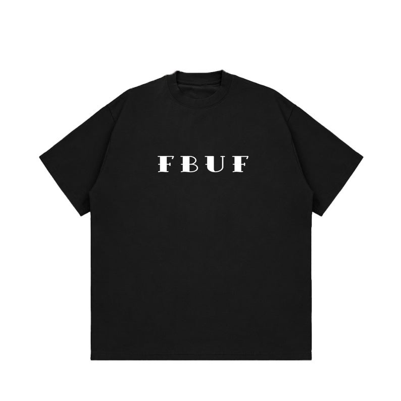 Oversize Hong Kong Fashion Brand National Fashion Hip Hop Short Sleeve T-Shirt Men'S Fashion Loose Casual Heavy 260G Couple Half Sleeve - Image 1